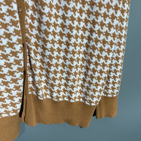 Jessica London Brown Houndstooth Cardigan Sweater - Size 14/16 - Women's Plus - Picture 3 of 6